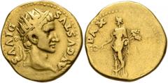 Civil War 68-69 AD Forces of Galba in Spain. In the name of Divus Augustus, died AD 14. Aureus (Gold, 19 mm, 7.07 g, 5 h), uncertain mint in Spain. Group A.VII, 3 April-2nd half of June 68. DIVVS AVGV
