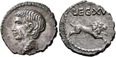Civil War 68-69 AD Rhine Legions. In the name of Augustus, 27 BC-AD 14. Denarius (Subaeratus, 17 mm, 2.20 g, 5 h), uncertain mint in Germania Inferior. Group A.X, circa May/June-December 68. Bare head