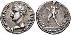 Civil War 68-69 AD Vitellius, as Imperator. 2 January-18 July 69. Denarius (Subaeratus, 17 mm, 3.05 g, 6 h), uncertain mint in the Rhine Valley. 'Plated Jupiter-Vesta Group', imperatorial portrait iss