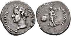 Civil War 68-69 AD Vitellius, as Imperator. 2 January-18 July 69. Denarius (Silver, 18 mm, 3.59 g, 7 h), uncertain mint in Spain (Tarraco?). A VITELLIVS IMP GERMA[N] Laureate head of Vitellius to left