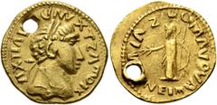 The Aurum Barbarorum Collection III UNCERTAIN GERMANIC TRIBES, Pseudo-Imperial coinage. Late 3rd-early 4th centuries. 'Aureus' (Gold, 19 mm, 4.62 g, 6 h), 'Early Group B'. Imitating Trajan, 117-138. I