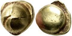 Celtic NORTHWEST GAUL. Senones. 2nd-early 1st century BC. Stater (Gold, 12 mm, 7.00 g), 'Gallo-Belgic Bullet' or 'globule à la croix' type. Cross at the center of a plain globule with a prominent rim.