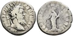 Roman Imperial Pertinax, 193. Denarius (Silver, 18 mm, 2.68 g, 6 h), Rome. IMP CAES P HELV PERTIN AVG Laureate head of Pertinax to right. Rev. LAETITIA TEMPOR COS II Laetitia standing front, head to l