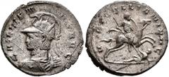 Roman Imperial Gallienus, 253-268. Antoninianus (Billon, 23 mm, 4.14 g, 12 h), Mediolanum, 260-261. GALLIENVS AVG Draped and cuirassed bust of Gallienus to left, wearing radiate and crested helmet and
