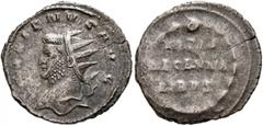 Roman Imperial Gallienus, 253-268. Antoninianus (Billon, 21 mm, 3.54 g, 7 h), Rome, 262. GALLIENVS AVG Radiate head of Gallienus to left. Rev. VOTIS / DECENNA/LIBVS in three lines within laurel wreath