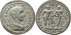 Roman Provincial LYDIA. Nysa. Gordian III, 238-244. Hexassarion (Bronze, 38 mm, 23.65 g, 6 h), Aur. Mousonius, grammateus and hiereus. ΑΥΤ Κ Μ ΑΝΤ ΓΟΡΔΙΑΝΟϹ ΑΥ Laureate, draped and cuirassed bust of G