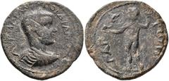 Roman Provincial LYCIA. Gagae. Gordian III, 238-244. Tetrassarion (Bronze, 32 mm, 18.96 g, 12 h). ΑΥ Κ ΜAP ΑΝΤ ΓΟΡΔΙΑΝΟϹ ϹЄB Laureate, draped and cuirassed bust of Gordian III to right, seen from behi