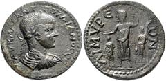Roman Provincial LYCIA. Limyra. Gordian III, 238-244. Tetrassarion (Bronze, 30 mm, 17.43 g, 12 h). ΑΥ Κ ΜAP ΑΝΤ ΓΟΡΔΙΑΝΟϹ ϹЄ Laureate, draped and cuirassed bust of Gordian III to right, seen from behi