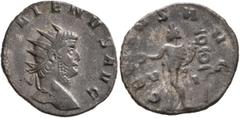 Roman Imperial Gallienus, 253-268. Antoninianus (Billon, 20 mm, 2.19 g, 5 h), Rome, 260-261. GALLIENVS AVG Radiate head of Gallienus to right. Rev. GENIVS AVG Genius standing front, head to left, hold