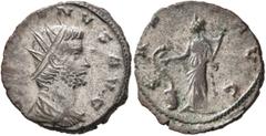 Roman Imperial Gallienus, 253-268. Antoninianus (Silvered bronze, 20 mm, 3.27 g, 12 h), Siscia, 267. GALLIENVS AVG Radiate, draped and cuirassed bust of Gallienus to right, seen from behind. Rev. SALV