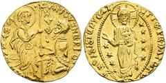 Early Medieval & Islamic CRUSADERS. Venetians in the Levant. Ducat (Gold, 20 mm, 3.52 g, 7 h), imitating Venice, uncertain mint, struck in the name of Antonio Veniero (1382-1400). ANTO VЄNЄRIO - •S•M•