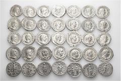Group Lots A lot containing 35 silver coins. Including: Antoniniani of Gordian III (13), Philip I (7), Otacilia Severa (2), Philip II (2), Trajan Decius (8), Herennia Etruscilla (3). Very fine to extr