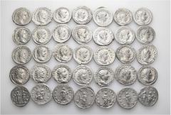 Group Lots A lot containing 35 silver coins. Including: Antoniniani of Gordian III (13), Philip I (7), Otacilia Severa (3), Philip II (2), Trajan Decius (10), Herennia Etruscilla (3). Very fine to ext