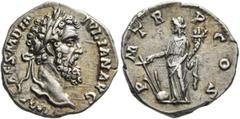 Roman Imperial Didius Julianus, 193. Denarius (Silver, 17 mm, 2.83 g, 6 h), Rome. IMP CAES M DID IVLIAN AVG Laureate head of Didius Julianus to right. Rev. P M TR P COS Fortuna standing front, head to