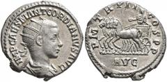 Roman Imperial Gordian III, 238-244. Antoninianus (Silver, 21 mm, 4.39 g, 11 h), Antiochia, 239. IMP CAES M ANT GORDIANVS AVG Radiate, draped and cuirassed bust of Gordian III to right, seen from behi