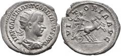 Roman Imperial Gordian III, 238-244. Antoninianus (Silver, 23 mm, 4.24 g, 11 h), Antiochia, 239-240. IMP CAES M ANT GORDIANVS AVG Radiate, draped and cuirassed bust of Gordian III to right, seen from 