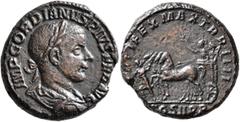 Roman Imperial Gordian III, 238-244. Medallion (Copper, 25 mm, 11.00 g, 1 h), Rome, 241. IMP GORDIANVS PIVS FEL AVG Laureate, draped and cuirassed bust of Gordian III to right, seen from behind. Rev. 