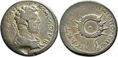 Roman Provincial CILICIA. Pompeiopolis. Commodus, 177-192. Tetrassarion (Bronze, 32 mm, 17.77 g, 6 h). AYT•KAI•AΥΡ•ΚΟΜΟΔΟC CЄΒ Laureate, draped and cuirassed bust of Commodus to right, seen from behin