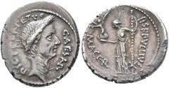 Roman Republican & Imperatorial Julius Caesar, 49-44 BC. Denarius (Silver, 19 mm, 3.77 g, 9 h), P. Sepullius Macer, moneyer, Rome, first half of March 44 BC. CAESAR DICT PERPETVO Laureate head of Juli