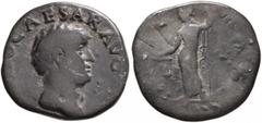 Roman Imperial Otho, 69. Denarius (Silver, 17 mm, 2.81 g, 6 h), a contemporary plated imitation, irregular mint, 15 January-16 April 69. [IMP OTHO] CAESAR AVG [TR P] Bare head of Otho to right. Rev. P