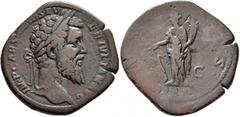 Roman Imperial Didius Julianus, 193. Sestertius (Orichalcum, 30 mm, 17.97 g, 6 h), Rome. IMP CAES M DID SEVER IVLIAN AVG Laureate head of Didius Julianus to right. Rev. [P M TR P CO]S / [S] - C Fortun