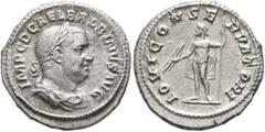Roman Imperial Balbinus, 238. Denarius (Silver, 19 mm, 2.73 g, 12 h), Rome, circa April-June 238. IMP C D CAEL BALBINVS AVG Laureate, draped and cuirassed bust of Balbinus to right. Rev. IOVI CONSERVA