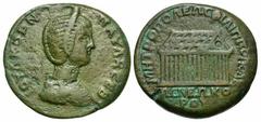 Roman Provincial Coins Thrace, Philippopolis. Julia Paula. Augusta, A.D. 219-220. Æ (27 mm, 11.08 g, 12 h). OVΛ KOPN ΠAVΛA CEB, diademed and draped bust of Julia Paula right / MHTPOΠOΛEΩC ΦIΛIΠΠOΠOΛE-