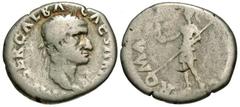 Roman Imperial Coins Galba. A.D. 68-69. AR denarius (18 mm, 3.09 g, 6 h). Rome. IMP SER GALBA CAESAR A[VG], laureate head of Galba right / ROMA [RENAS]C, Roma standing facing, head left, holding Victo