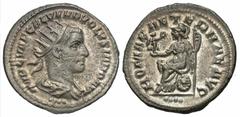 Roman Imperial Coins Volusian. A.D. 251-253. AR antoninianus (22 mm, 4.94 g, 1 h). Antioch. IMP C VA F GAL VEND VOLVSIANO AVG, radiate, draped and cuirassed bust of Volusian right; below, four pellets