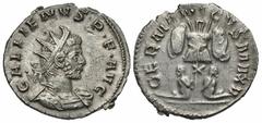 Roman Imperial Coins Gallienus. A.D. 253-268. AR antoninianus (21 mm, 3.53 g, 12 h). Colonia Agrippinensis, A.D. 258/9. GALLIENVS P F AVG, radiate and cuirassed bust of Gallienus right / GERMANICVS MA