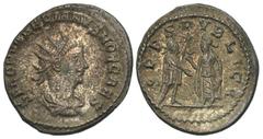 Roman Imperial Coins Saloninus. As Caesar, A.D. 255-259. BI antoninianus (20 mm, 4.17 g, 5 h). Samosata, A.D. 256-260. SALON VALERIANVS NOB CAES, radiate, draped and cuirassed bust of Saloninus right 