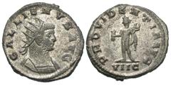 Roman Imperial Coins Gallienus. A.D. 253-268. Æ antoninianus (20 mm, 4.16 g, 9 h). Antioch, A.D. 266-268. GALLIENVS AVG, radiate and cuirassed bust of Gallienus right / PROVIDENTIA AVG, Mercury standi