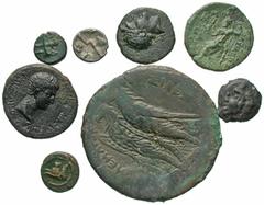 Group Lots [Celtic & Greek]. Lot of eight AR and Æ. All Æ unless otherwise indicated. Includes: Celtic Britain. Durotriges. AR 1/4 stater // Macedonia, Amphipolis // Thracian Kingdom. Rhoemetalkes I /