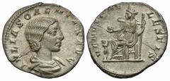 Roman Imperial Coins Julia Soaemias. Augusta, A.D. 218-222. AR denarius (18 mm, 2.50 g, 12 h). Rome, under Elagabalus, A.D. 218-220. IVLIA SOAEMIAS AVG, draped bust of Julia Soaemias right / VENVS CAE