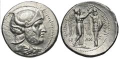 Greek Coins Seleukid Kingdom. Seleukos I Nikator. 312-281 B.C. AR tetradrachm (28 mm, 16.70 g, 9 h). Susa, ca. 305/4-295 B.C. Head of hero (Alexander or Seleukos?) right, wearing helmet covered with p