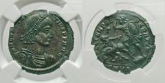 Roman Imperial Coins Constantius II. A.D. 337-361. Æ centenionalis (24 mm, 7.77 g, 6 h). Heraclea, A.D. 351-353. D N CONSTANTIVS P F AVG, diademed, draped and cuirassed bust of Constantius II right / 
