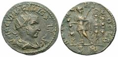 Roman Provincial Coins Pisidia, Antiochia. Volusian. A.D. 251-253. Æ (23 mm, 6.42 g, 1 h). IMP C VIMP GALUSSIANO (sic) AVG, radiate, draped and cuirassed bust of Volusian right / ANTIOCHI OCL (sic) A 