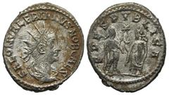 Roman Imperial Coins Saloninus. As Caesar, A.D. 255-259. BI antoninianus (19 mm, 3.57 g, 12 h). Samosata. SALON VALERIANVS NOB CAES, radiate, draped and cuirassed bust of Saloninus right / SPES PVBLIC