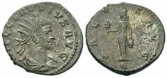 Roman Imperial Coins Claudius II Gothicus. A.D. 268-270. Æ antoninianus (19 mm, 3.72 g, 5 h). Antioch, A.D. 268/9. IMP C CLAVDIVS AVG, radiate, draped and cuirassed bust of Claudius II Gothicus / SALV