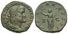 Roman Imperial Coins Maximinus I 'Thrax'. A.D. 235-238. Æ sestertius (28 mm, 17.92 g, 12 h). Rome, late A.D. 236/7. MAXIMINVS PIVS AVG GERM, laureate, draped and cuirassed bust of Maximinus I 'Thrax' 
