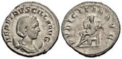 Roman Imperial Coins Herennia Etruscilla. Augusta, A.D. 249-251. AR antoninianus (22 mm, 4.17 g, 7 h). Rome, under Trajan Decius, A.D. 250. HER ETRVSCILLA AVG, diademed and draped bust of Herennia Etr