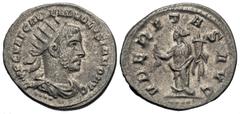 Roman Imperial Coins Volusian. A.D. 251-253. BI antoninianus (21 mm, 3.91 g, 5 h). Antioch. IMP C V AF GAL VEND VOLVSIANO AVG, radiate, draped and cuirassed bust of Volusian right; below, four pellets