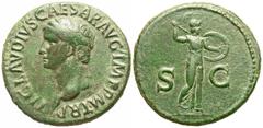 Roman Imperial Coins Claudius. A.D. 41-54. Æ as (29 mm, 11.9 g, 1 h). Rome, ca. A.D. 41/2. TI CLAVDIVS CAESAR AVG IMP P M TR P, bare head of Claudius left / S C across field, Minerva standing right, w