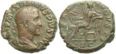 Roman Imperial Coins Maximinus I 'Thrax'. A.D. 235-238. Æ as (24 mm, 10.01 g, 12 h). Rome, A.D. 236. IMP MAXIMINVS PIVS AVG, laureate, draped and cuirassed bust of Maximinus I right / SAL[VS] AVGVSTI,
