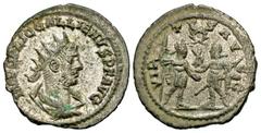 Roman Imperial Coins Gallienus. A.D. 253-268. BI antoninianus (20 mm, 2.90 g, 12 h). Samosata, A.D. 255/6. IMP C P LIC GALLIENVS P F AVG, radiate, draped and cuirassed bust of Gallienus right / VIR-TV