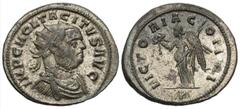 Roman Imperial Coins Tacitus. A.D. 275-276. Æ antoninianus (22 mm, 3.81 g, 12 h). Ticinum, A.D. 275. IMP C M CL TACITVS AVG, radiate, draped and cuirassed bust of Tacitus right / VICTORIA G-OTTHI, Vic