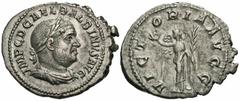 Roman Imperial Coins Balbinus. A.D. 238. AR denarius (21 mm, 3.20 g, 6 h). Rome. IMP C D CAEL BALBINVS AVG, laureate, draped and cuirassed bust of Balbinus right / VICTORIA AVGG, Victory standing faci