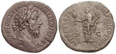 Roman Imperial Coins Marcus Aurelius. A.D. 161-180. Æ sestertius (31 mm, 25.68 g, 6 h). Rome, A.D. 177. M ANTONINVS AVG GERM SARM TR P XXXI, laureate head of Marcus Aurelius right / LIBERALITAS [AVG] 