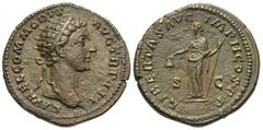 Roman Imperial Coins Commodus. A.D. 177-192. Æ dupondius (26 mm, 9.55 g, 12 h). Rome, A.D. 178. L AVREL COMMODVS AVG TR P III, radiate head of Commodus right / LIBERTAS AVG IMP II COS P P, S C across 