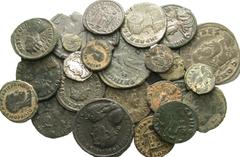 Group Lots [Roman Imperial]. Lot of thirty-two late Roman Æ. Includes various rulers and types with several better issues: e.g., a neat Probus bust type antoninianus; a Maximianus as Senior Augustus; 